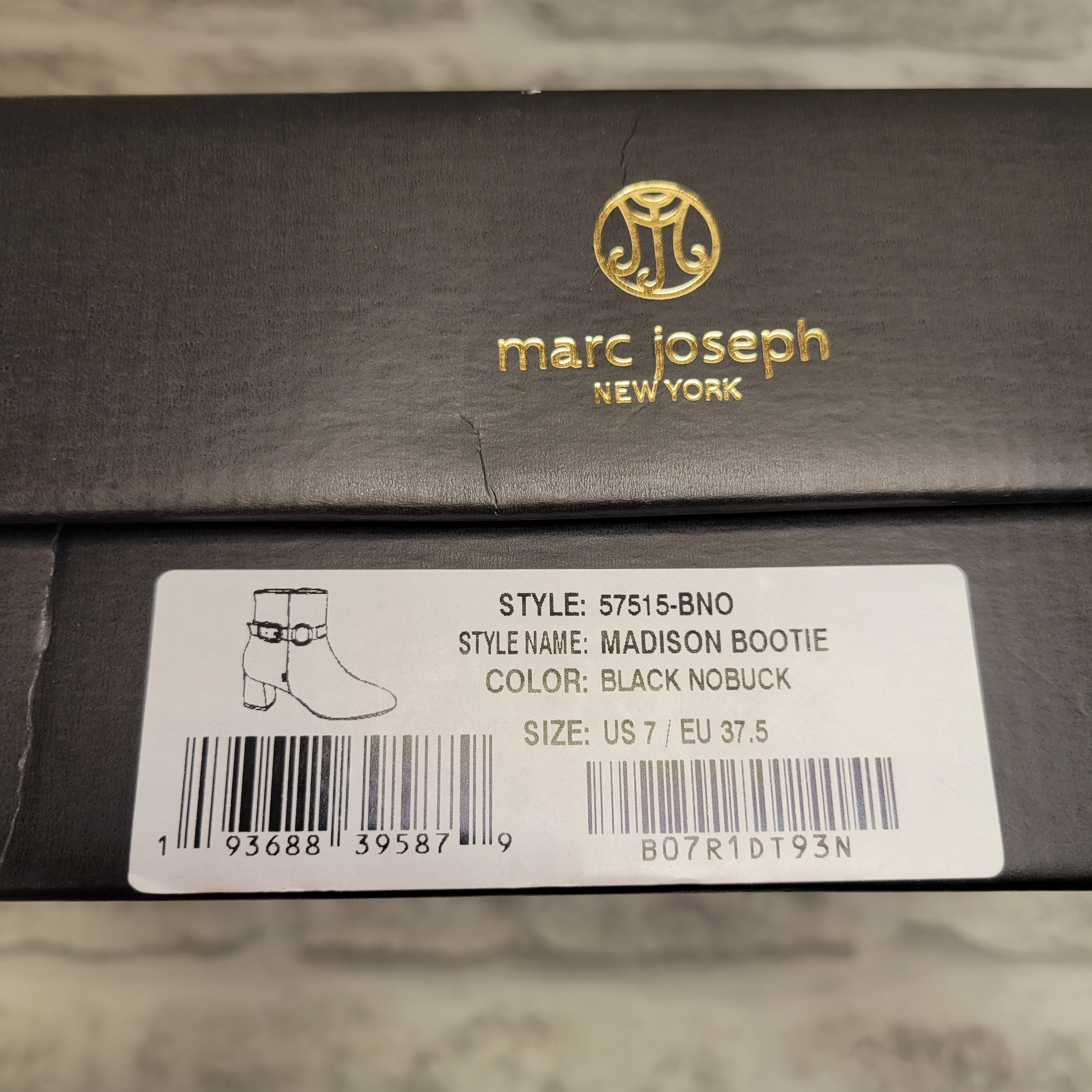 Marc Joseph Women's Leather Block Heel Madison Bootie Ankle Boot, 7, Black (7546291749102)